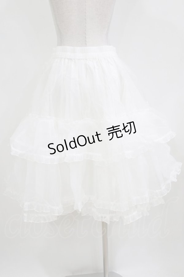 画像3: metamorphose / 【プラスサイズ】オーガンジーミディアムフリルパニエ プラスサイズ オフ H-26-02-04-054-ME-SK-NS-ZH (3)