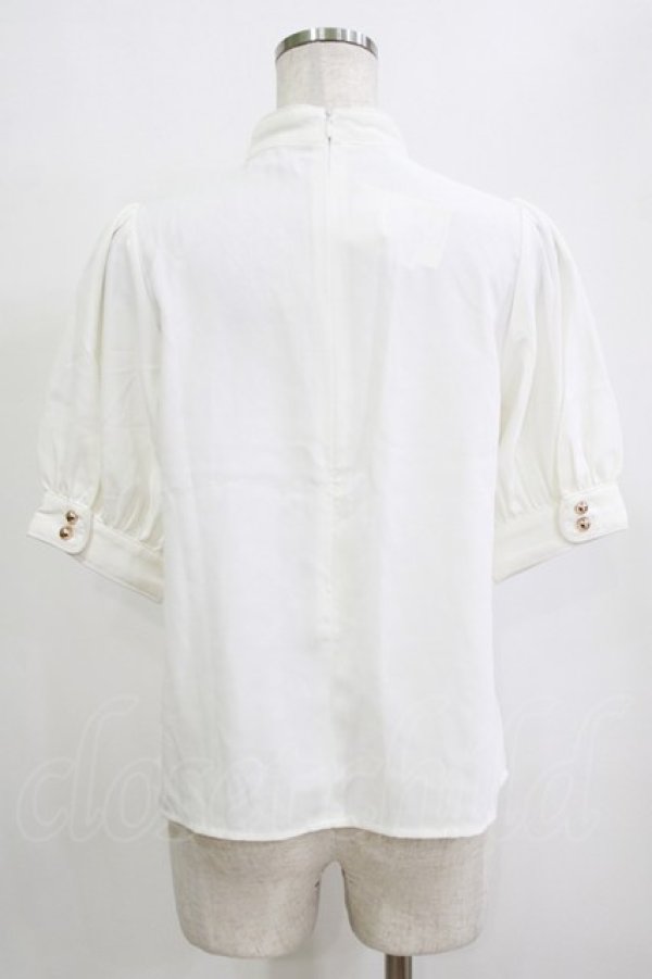 画像3: Amavel / Oriental Arabesqueマオカラー五分袖ブラウス Free オフ H-26-02-04-056-CA-BL-NS-ZH (3)