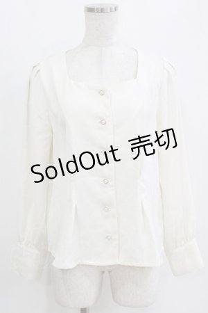 画像: Fi.n.t / パール釦前あきブラウス Free IVORY H-26-02-04-061-CA-BL-NS-ZH