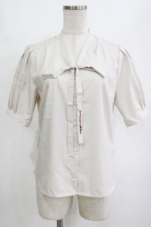 画像1: Fi.n.t / アレンジタイ付きスクエアネックブラウス Free IVORY H-26-02-04-062-CA-BL-NS-ZH (1)