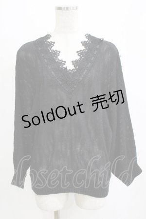 画像: axes femme / レースアップニット M ブラック H-26-02-04-065-AX-TO-NS-ZH