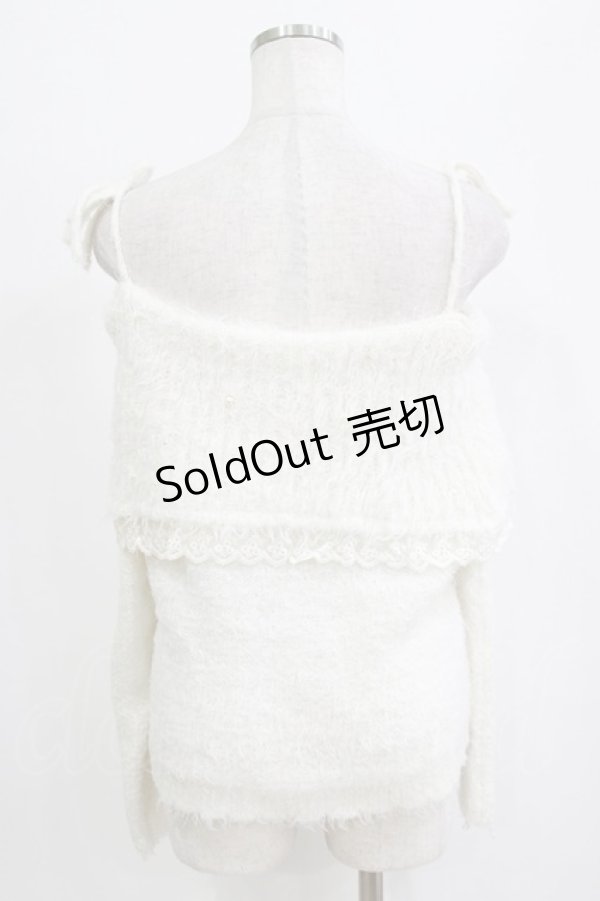 画像3: axes femme / オフショルダーフェザープルオーバー M オフ H-26-02-04-067-AX-TO-NS-ZH (3)