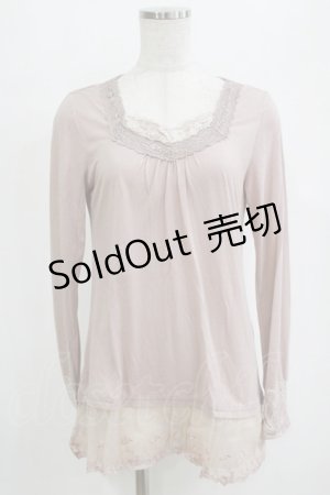 画像: axes femme / 裾チュールトップス M ピンク H-26-02-04-069-AX-TO-NS-ZH