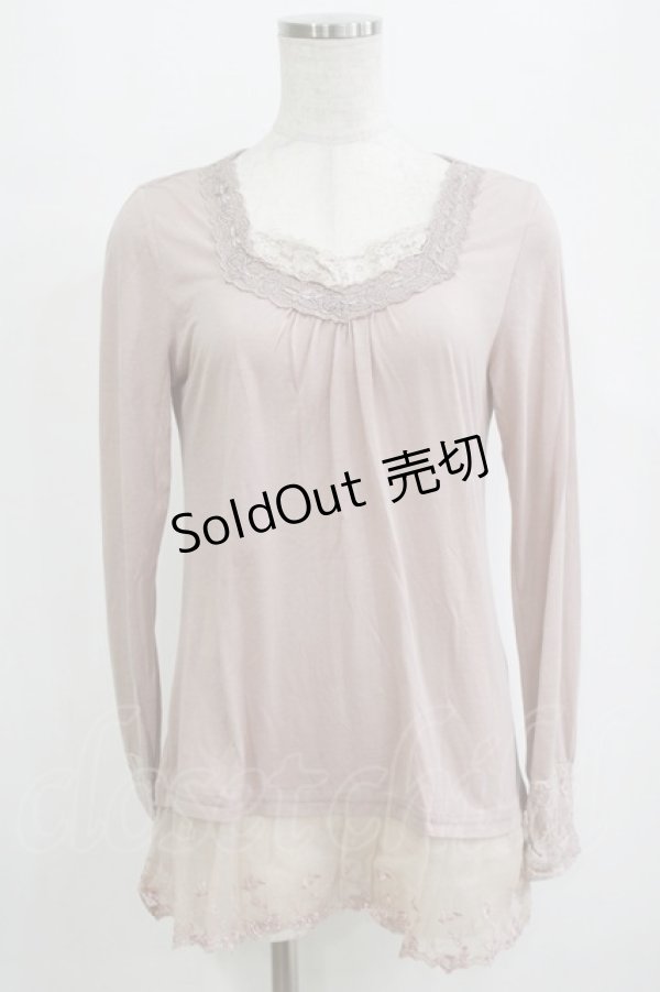 画像1: axes femme / 裾チュールトップス M ピンク H-26-02-04-069-AX-TO-NS-ZH (1)