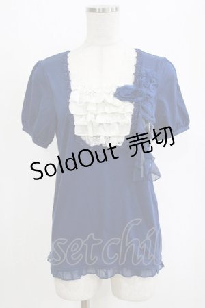 画像: axes femme / ヨーク切替カットソー M ブルー H-26-02-04-070-AX-TO-NS-ZH