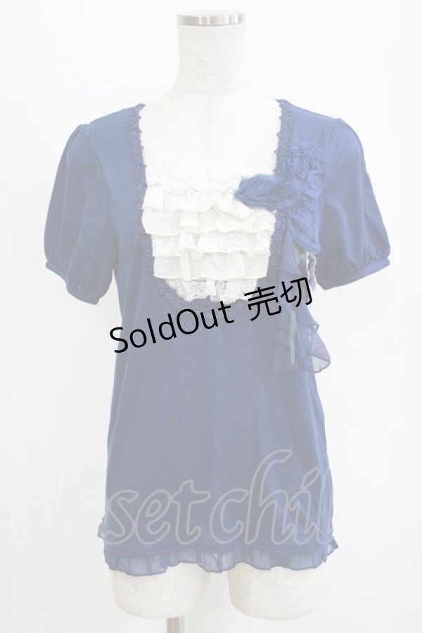 画像1: axes femme / ヨーク切替カットソー M ブルー H-26-02-04-070-AX-TO-NS-ZH (1)