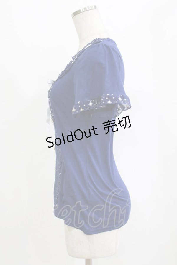 画像2: axes femme / レース切替カットソー M ブルー H-26-02-04-071-AX-BL-NS-ZH (2)