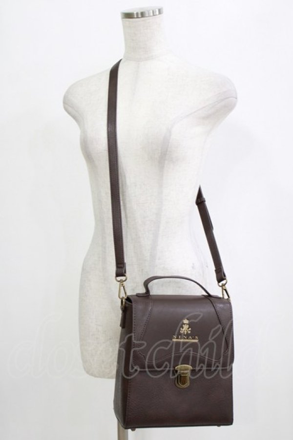 画像1: m petit by misako / AM*フラップショルダー  ブラウン H-26-02-04-072-LO-BG-NS-ZH (1)