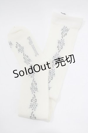 画像: Innocent World / リボンローズオーバーニー  生成×グレー/Beige×Gray H-26-02-04-079-IW-ZA-NS-ZH