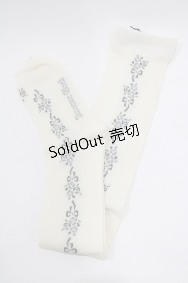 画像1: Innocent World / リボンローズオーバーニー  生成×グレー/Beige×Gray H-26-02-04-079-IW-ZA-NS-ZH (1)