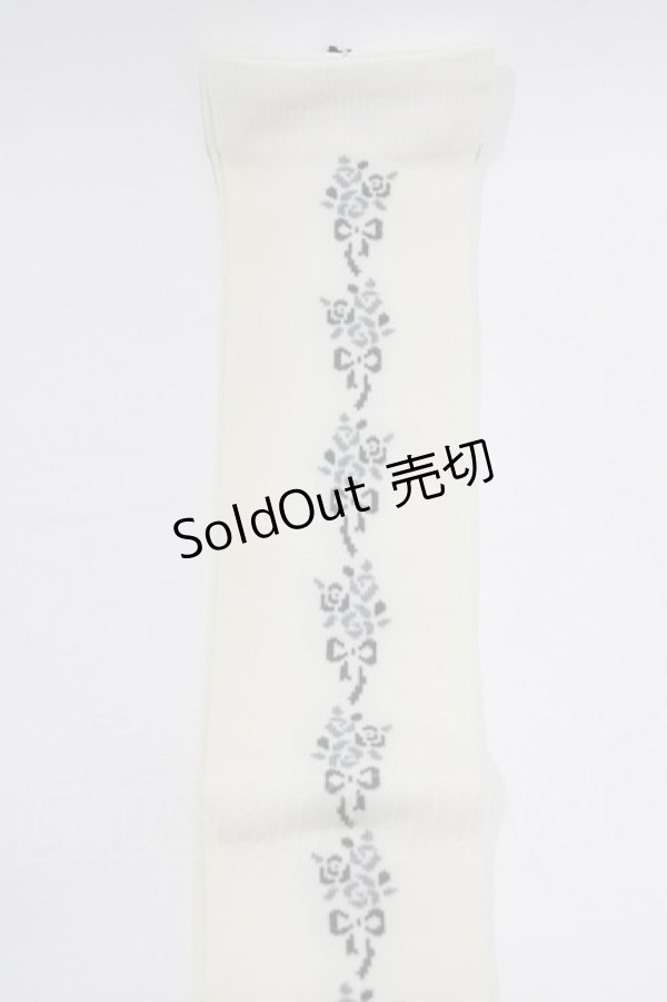 画像2: Innocent World / リボンローズオーバーニー  生成×グレー/Beige×Gray H-26-02-04-079-IW-ZA-NS-ZH (2)