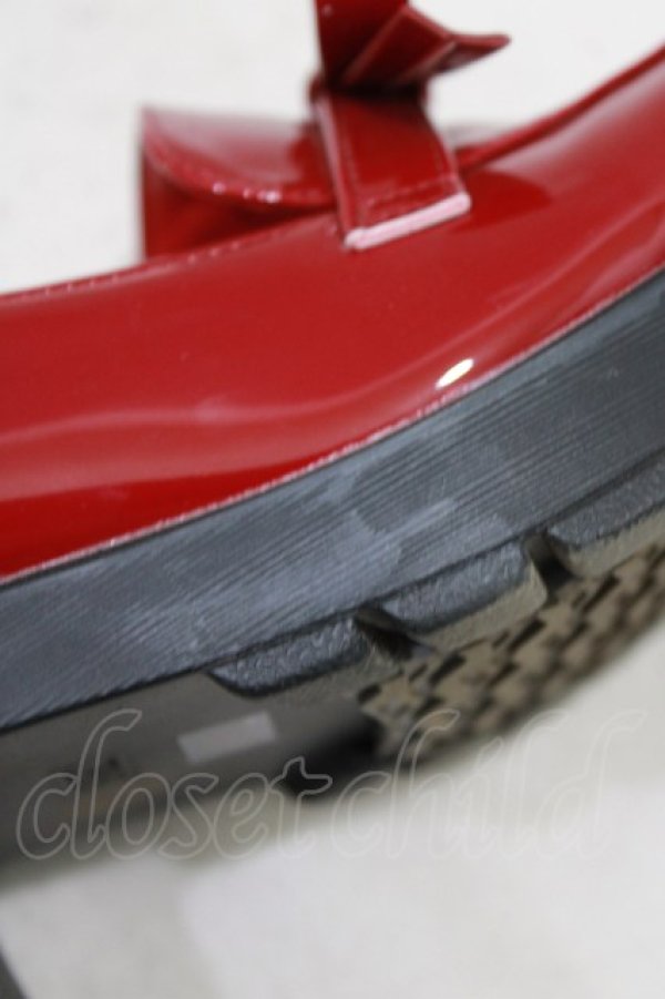 画像6: axes femme / リボン付ローファーパンプス M/23.5cm レッド H-26-02-04-085-AX-SH-NS-ZH (6)