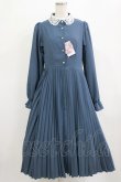 画像1: m petit by misako / AM*レースエリプリーツワンピース M ブルー H-26-02-04-012-LO-OP-NS-ZH (1)