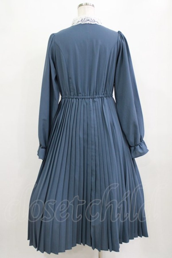 画像3: m petit by misako / AM*レースエリプリーツワンピース M ブルー H-26-02-04-012-LO-OP-NS-ZH (3)