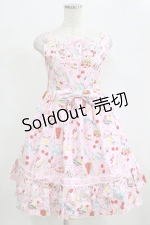 画像: metamorphose / sweets collectionハイウエストジャンパースカート Free ピンク H-26-02-04-002-ME-OP-NS-ZH