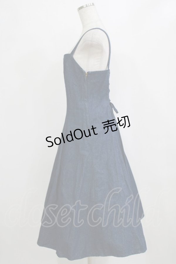 画像2: an another angelus / バックレースアップキャミワンピース Free インディゴ H-26-02-04-016-CA-OP-NS-ZH (2)