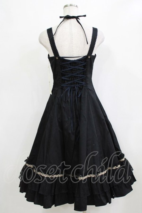 画像3: Victorian maiden / ノーブルサテンマリーローズドレス Free ブラック H-26-02-04-017-CL-OP-NS-ZH (3)