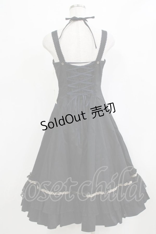 画像3: Victorian maiden / ノーブルサテンマリーローズドレス Free ブラック H-26-02-04-017-CL-OP-NS-ZH (3)