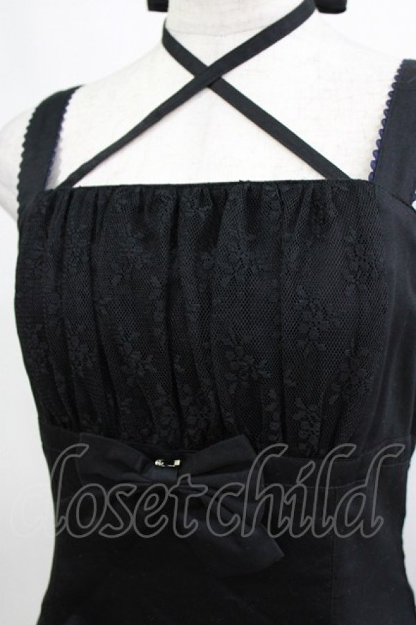 画像4: Victorian maiden / ノーブルサテンマリーローズドレス Free ブラック H-26-02-04-017-CL-OP-NS-ZH (4)