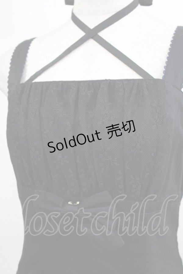 画像4: Victorian maiden / ノーブルサテンマリーローズドレス Free ブラック H-26-02-04-017-CL-OP-NS-ZH (4)