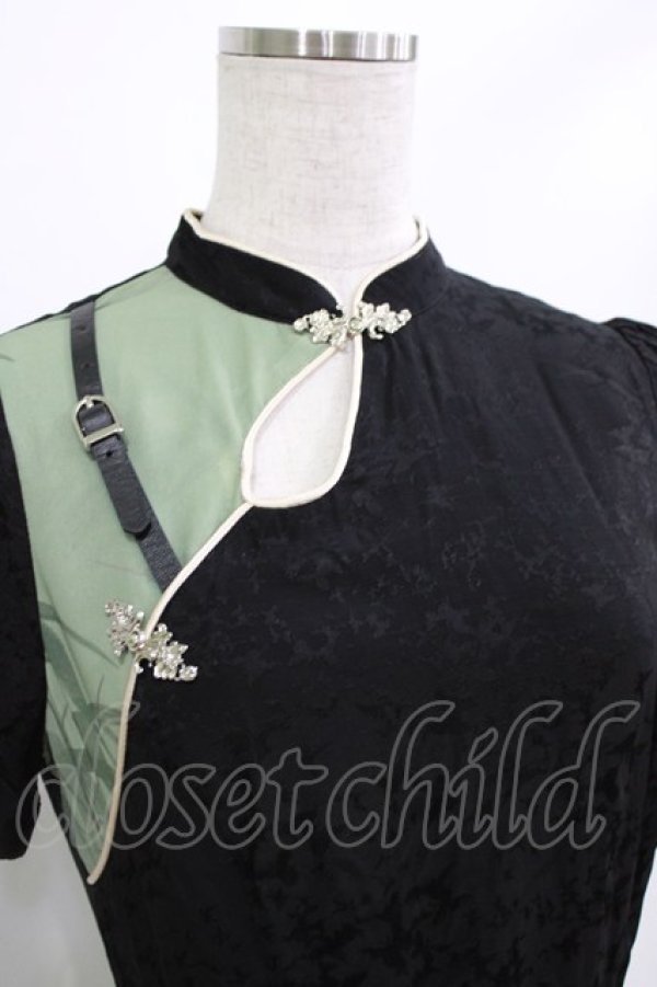 画像5: Luna's Journey（海外ロリータブランド） / チャイナ風ワンピース S ブラック/グリーン H-26-02-04-018-PU-OP-NS-ZH (5)