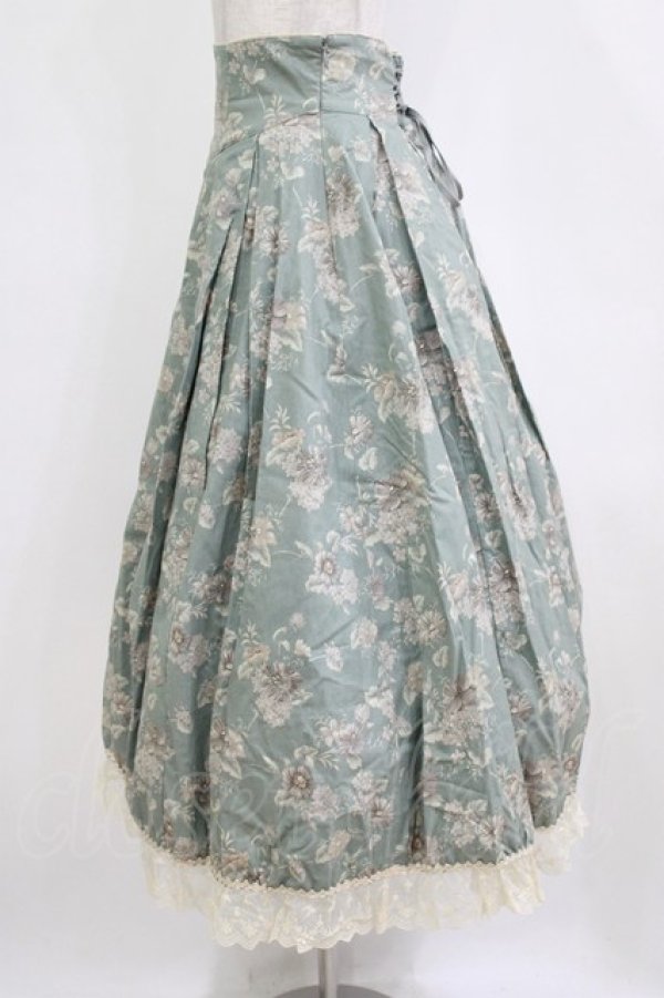 画像2: Victorian maiden / カントリーハイウエストスカート Free ブルー H-26-02-04-019-CL-SK-NS-ZH (2)