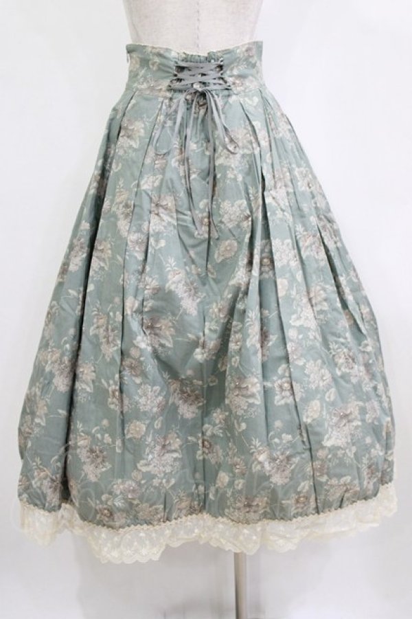画像3: Victorian maiden / カントリーハイウエストスカート Free ブルー H-26-02-04-019-CL-SK-NS-ZH (3)