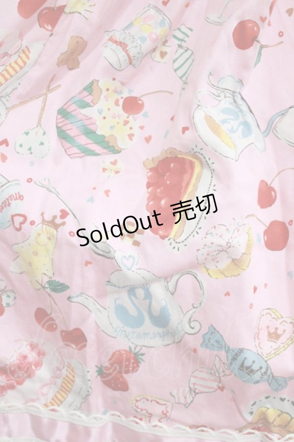 画像4: metamorphose / sweets collectionハイウエストジャンパースカート Free ピンク H-26-02-04-002-ME-OP-NS-ZH (4)