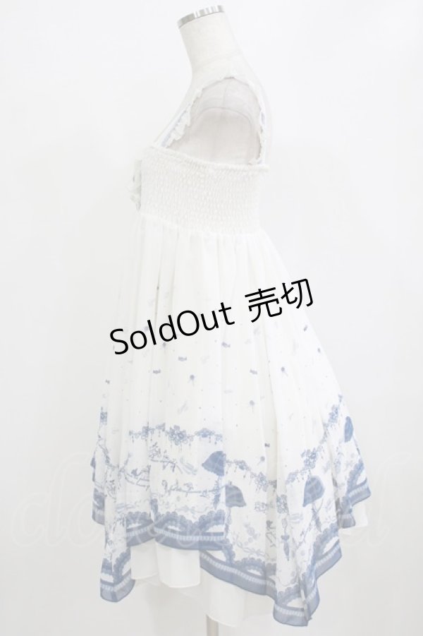 画像2: axes femme POETIQUE / アンブレラプリント2WAYワンピース M オフ/ブルー H-26-02-04-021-AX-OP-NS-ZH (2)