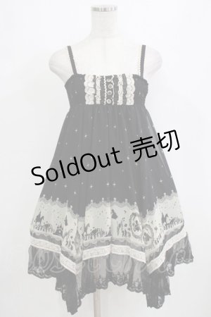 画像: axes femme / メルヘンプリント2WAYスカート M ブラック H-26-02-04-022-AX-SK-NS-ZH