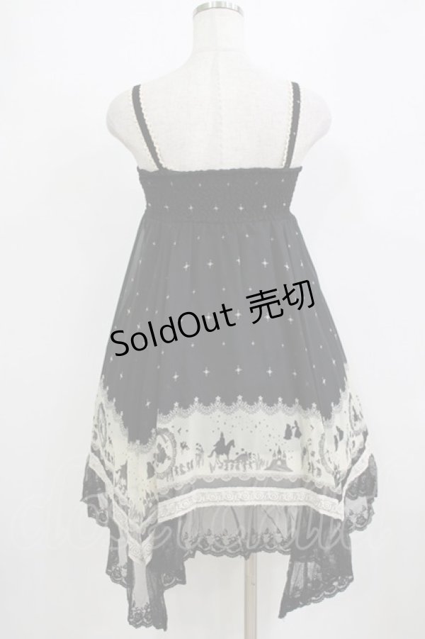 画像3: axes femme / メルヘンプリント2WAYスカート M ブラック H-26-02-04-022-AX-SK-NS-ZH (3)