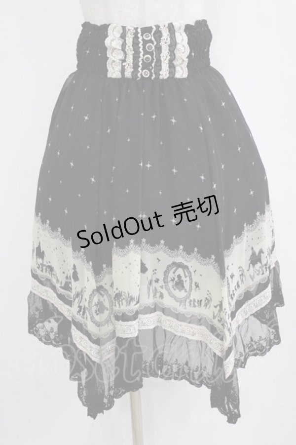 画像5: axes femme / メルヘンプリント2WAYスカート M ブラック H-26-02-04-022-AX-SK-NS-ZH (5)