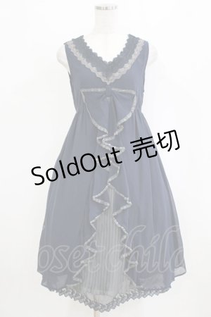 画像: axes femme / シフォンリボンワンピース M ネイビー H-26-02-04-024-AX-OP-NS-ZH