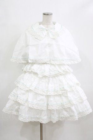 画像: 苺睡醒（海外ロリータブランド） / ケープ付きワンピース XL オフ/サックス H-26-02-05-1001-PU-OP-NS-ZH