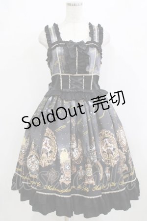 画像: metamorphose / Clock Forest Night フリルジャンパースカート サイズ1 グレイッシュナイト(Grayish Night) H-26-02-05-1003-ME-OP-NS-ZH