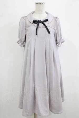 画像: axes femme POETIQUE / メッセージリボンＡラインワンピース M ラベンダー H-26-02-05-1024-AX-OP-NS-ZH