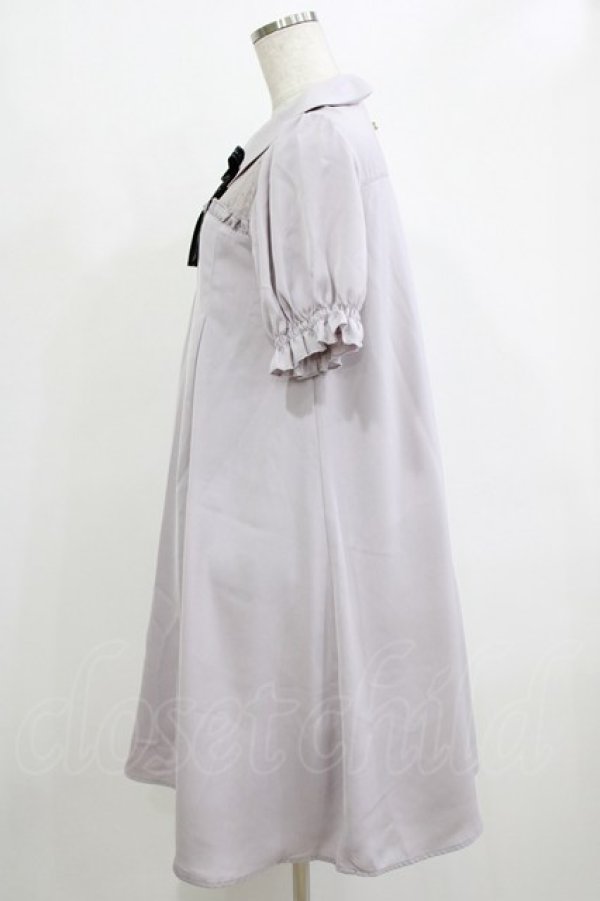 画像2: axes femme POETIQUE / メッセージリボンＡラインワンピース M ラベンダー H-26-02-05-1024-AX-OP-NS-ZH (2)