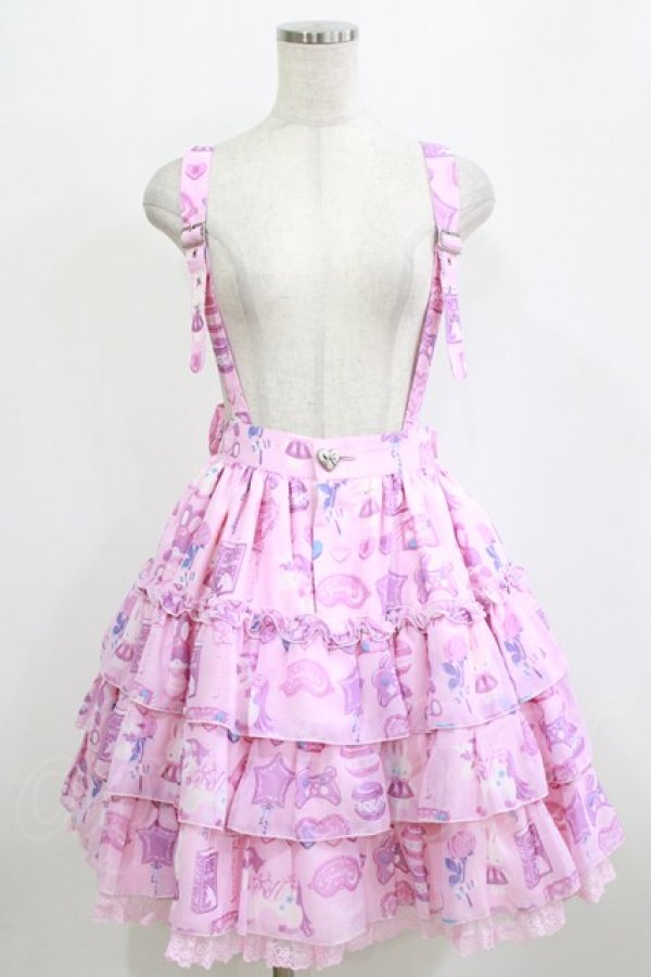 画像1: Angelic Pretty / Photogenic Palletスカート Free ピンク H-26-02-05-1027-AP-SK-NS-ZH (1)