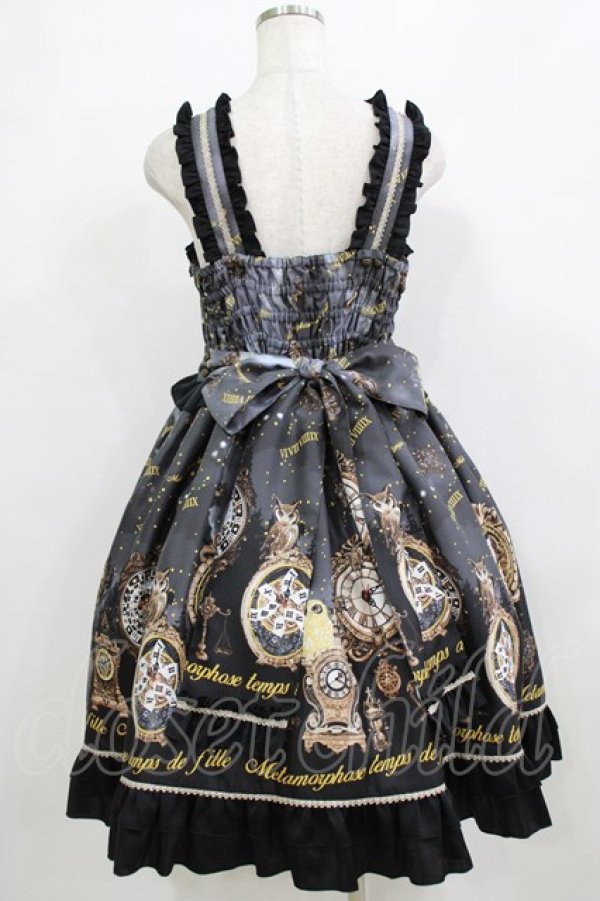 画像3: metamorphose / Clock Forest Night フリルジャンパースカート サイズ1 グレイッシュナイト(Grayish Night) H-26-02-05-1003-ME-OP-NS-ZH (3)