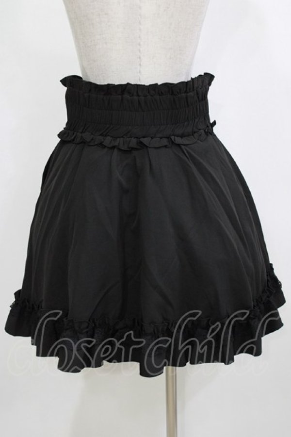 画像3: DearMyLove / ハートビジューリボンレースアップフリルスカート 3L ブラック H-26-02-05-1029-EL-SK-NS-ZH (3)