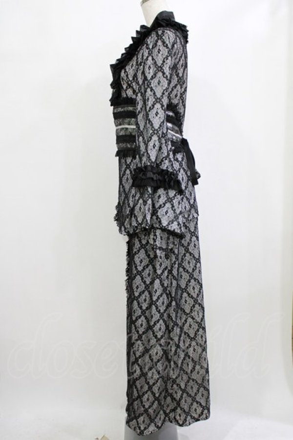 画像2: Hoshibako Works / 月影の待ちびと和様セットアップワンピース L ブラック H-26-02-05-1031-LO-OP-NS-ZH (2)