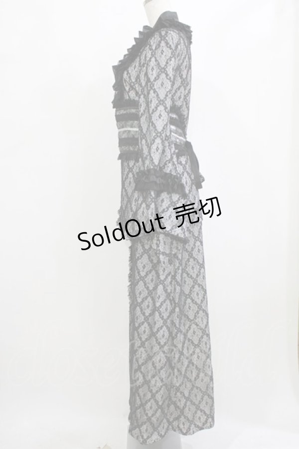 画像2: Hoshibako Works / 月影の待ちびと和様セットアップワンピース L ブラック H-26-02-05-1031-LO-OP-NS-ZH (2)