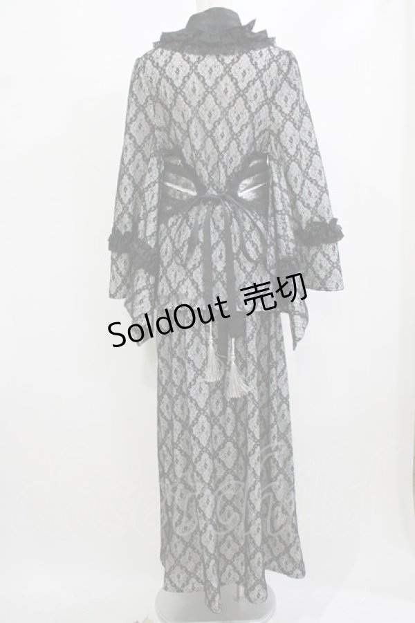 画像3: Hoshibako Works / 月影の待ちびと和様セットアップワンピース L ブラック H-26-02-05-1031-LO-OP-NS-ZH (3)