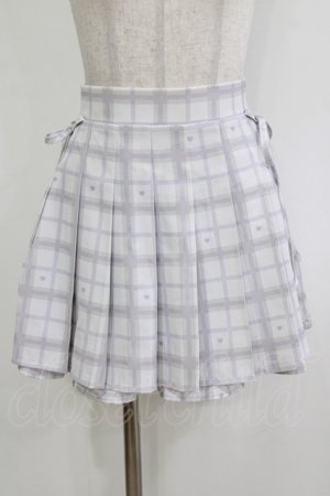 画像: pium / piumハートチェックサイドリボンプリーツスカート Free グレー H-26-02-05-1035-0-SK-NS-ZH