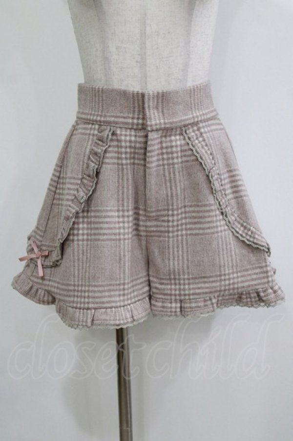 画像1: Honey Cinnamon / チェックフリルパンツ Free ピンク H-26-02-05-1036-LO-PA-NS-ZH (1)