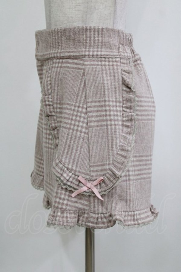画像2: Honey Cinnamon / チェックフリルパンツ Free ピンク H-26-02-05-1036-LO-PA-NS-ZH (2)