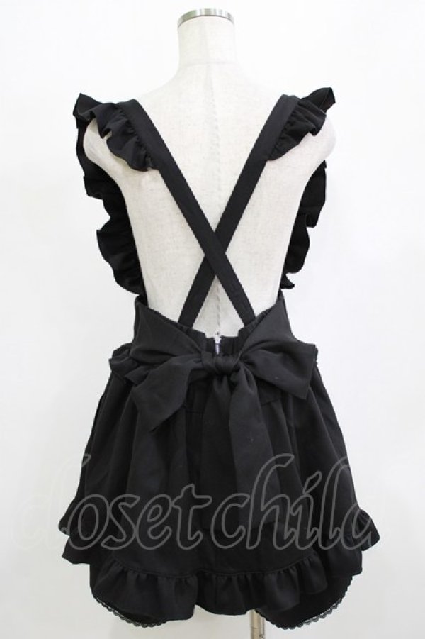 画像3: DearMyLove / ハートビジューフリルキュロット 3L ブラック H-26-02-05-1038-EL-SK-NS-ZH (3)