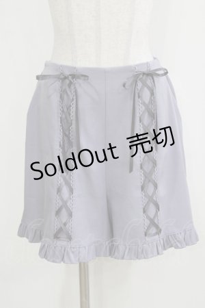 画像: axes femme POETIQUE / レースアップキュロットパンツ M ブルーグレー H-26-02-05-1039-AX-PA-NS-ZH