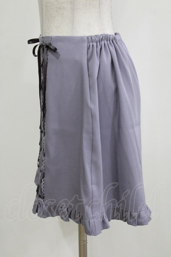 画像2: axes femme POETIQUE / レースアップキュロットパンツ M ブルーグレー H-26-02-05-1039-AX-PA-NS-ZH (2)