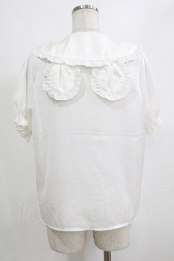 画像3: Amavel / シエスタハートベア刺繍入り くま耳付ブラウス Free オフ H-26-02-05-1049-CA-BL-NS-ZH (3)